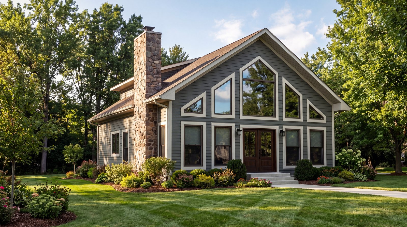 The Timberview at The Gilquist Hay-field, Port Townsend, shown in Smoky Green